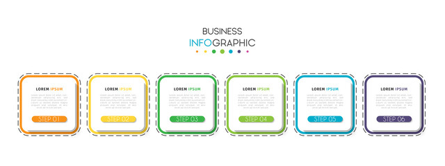 Business infographic element with options, steps, number vector template design