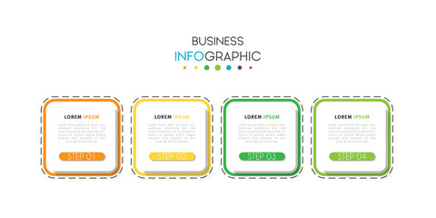 Obraz premium Business infographic element with options, steps, number vector template design