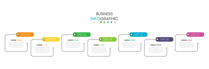 Business infographic element with options, steps, number vector template design