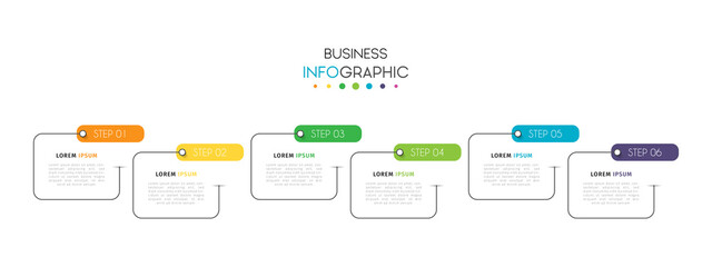 Business infographic element with options, steps, number vector template design