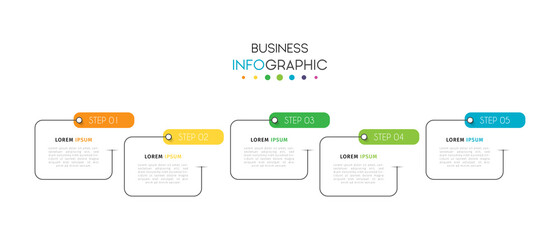 Naklejka na ściany i meble Business infographic element with options, steps, number vector template design