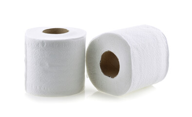 toilet paper isolated on white background