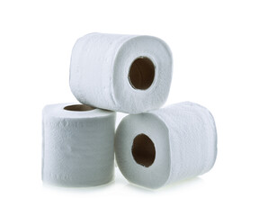 toilet paper isolated on white background