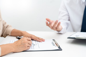 Businessman Candidate For Job applicant being interviewed hr managers 
