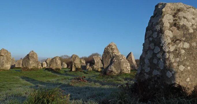 The stone alignments,Carnac, Morbihan, Brittany, France