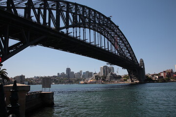 Fototapeta premium View of Sydney Cityscape and Harbor Bridge Australia