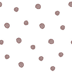 Seamless pattern with circles and dots. Vector hand drawn illustration.