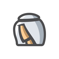 Arabic Man. Saudi head Vector Cartoon illustration