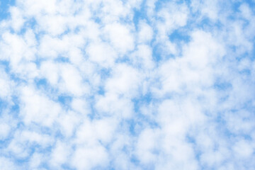 beautiful white cloud on clear blue sky at daylight for cloudscape and skyscape or scene and texture background with copyspace