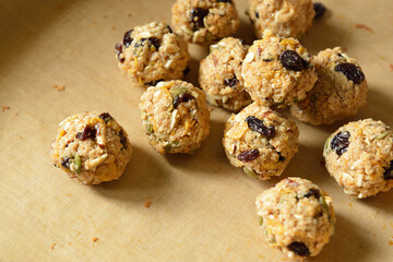 Fresh Healthy organic energy balls handmade. Athlete food. and food for Health lovers.
