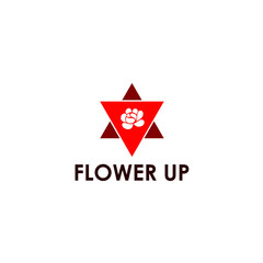 Flower Up Logo Vector