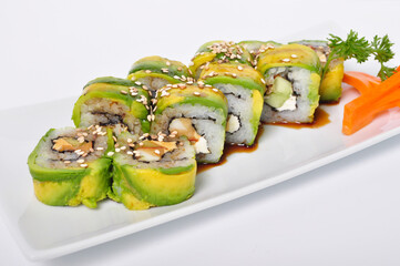 sushi on a plate