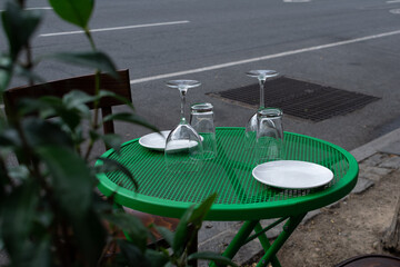 outdoor restaurant table
