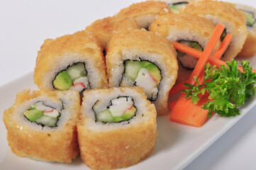 sushi on a plate