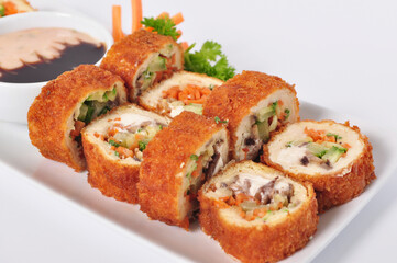 sushi on a plate