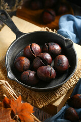 chestnuts in pot