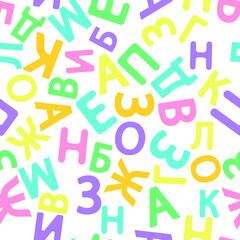 alphabet seamless pattern