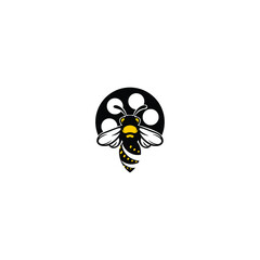 Bee Cinema Movie Media Production Abstract icon Logo Design Template Element Vector