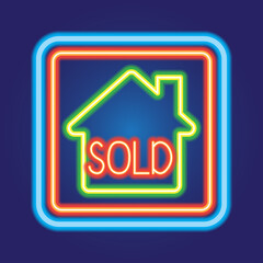 house home for sale neon sign for house for sale plank