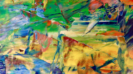 Colorful abstract background wallpaper. Modern motif visual art.  Mixtures of oil paint. Trendy...