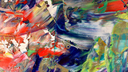 Colorful abstract background wallpaper. Modern motif visual art.  Mixtures of oil paint. Trendy...
