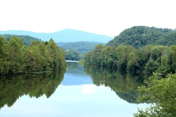 James river flowing mountains 