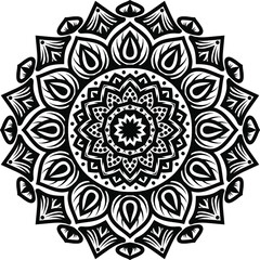 Circular pattern mandala art 
