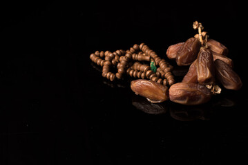 Ramadan concept photography with dry dates fruit