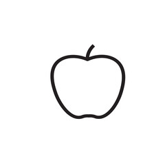 Apple line icon vector