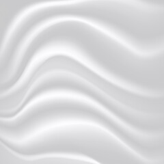 White draped satin fabric texture. vector illustration
