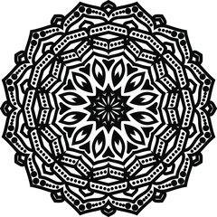 Circular pattern mandala art 
