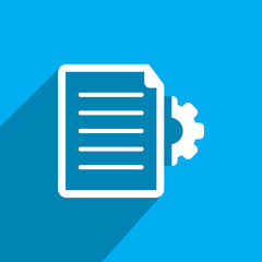 Obraz premium paper gear icon, business icon vector