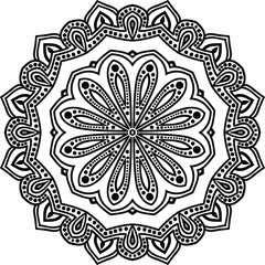 Circular pattern mandala art 
