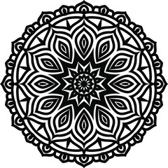 Circular pattern mandala art 
