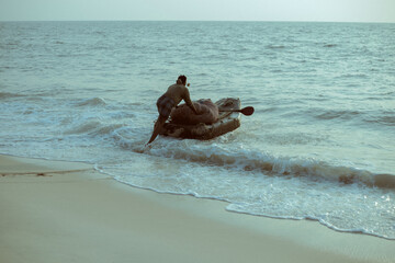 man on the beach