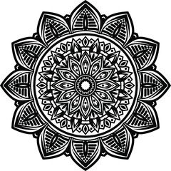 Circular pattern mandala art 
