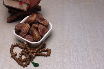 Ramadan conceptual photography,with beads and the Holy Quran