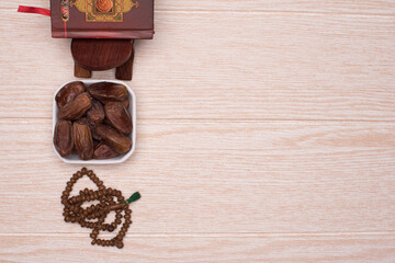 Ramadan conceptual photography,with beads and the Holy Quran