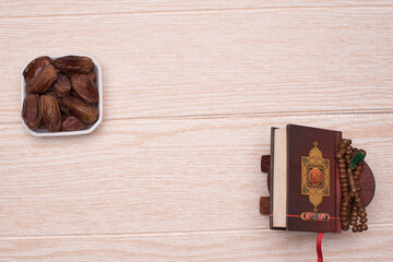 Ramadan conceptual photography,with beads and the Holy Quran