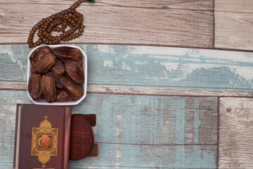 Ramadan conceptual photography,with beads and the Holy Quran