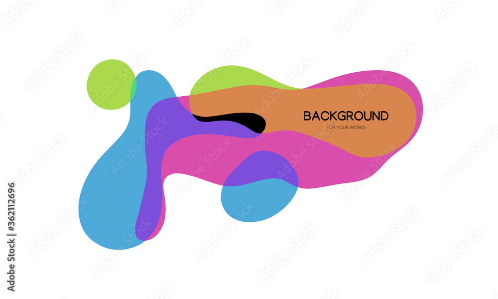 Poster abstract modern graphic elements. gradient abstract banners with flowing liquid shapes. template for