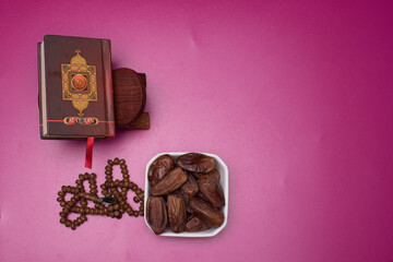 Ramadan conceptual photography,with beads and the Holy Quran
