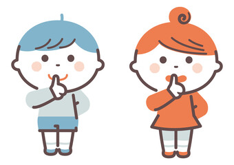 Children in the pose of 