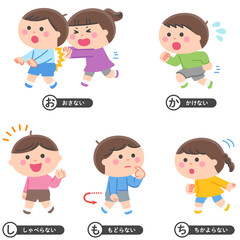 Evacuation drills / What you should not do / Translation: 