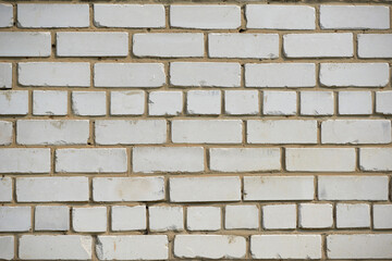 Abstract white brick wall textured background