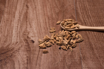 Cardamom herbs,over wooden background