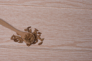 Cardamom herbs,over wooden background