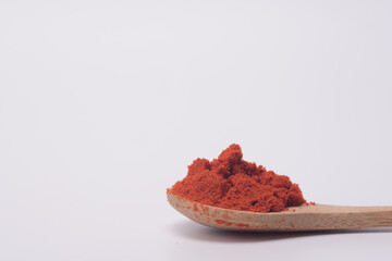 Chili powder isolated over grey background