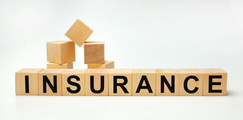 Wooden blocks with the word INSURANCE