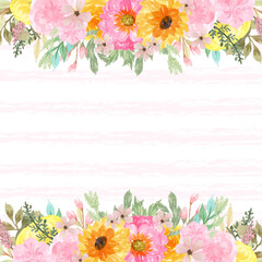 elegant spring flowers border